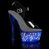 Pleaser - ECHOLITE708 Sandale à bride à la cheville, Pole dance chaussures - Chaussures de pole dance - Blanc/Transparent Product image